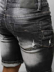 Pánské Džínové Kraťasy Černé OZONEE NB/MP0040N