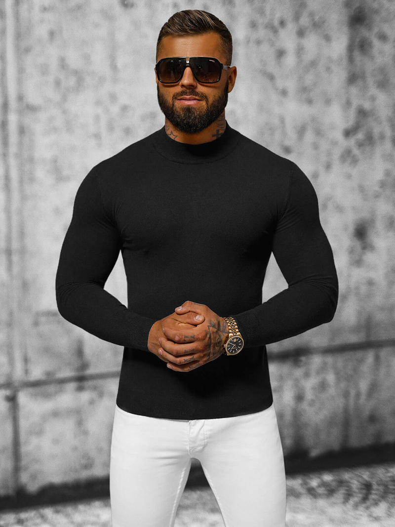 Pánský Svetr Černý OZONEE NB/MMB603/4Z