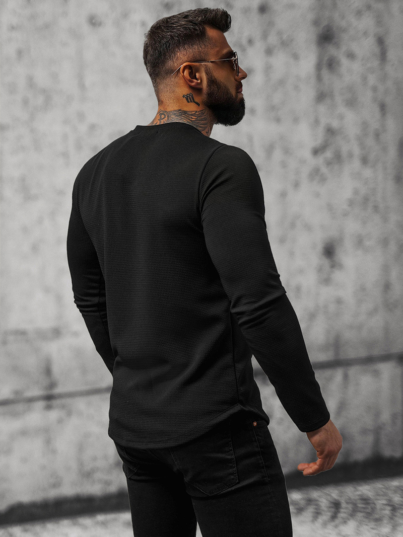 Pánská Mikina Černá OZONEE O/5930BZ