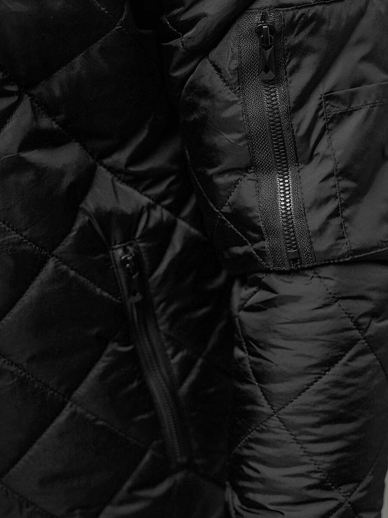 Pánská Bunda Černá OZONEE JS/8M986/392