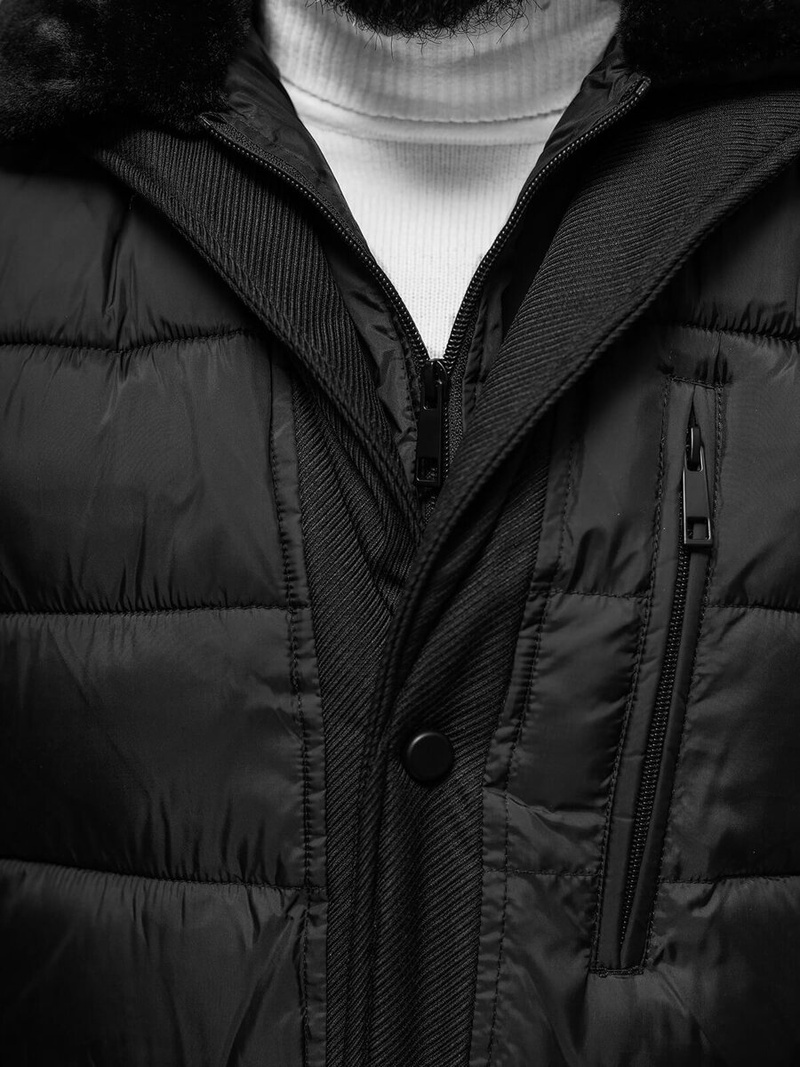 Pánská Zimní Bunda Černá OZONEE JS/22M63/392