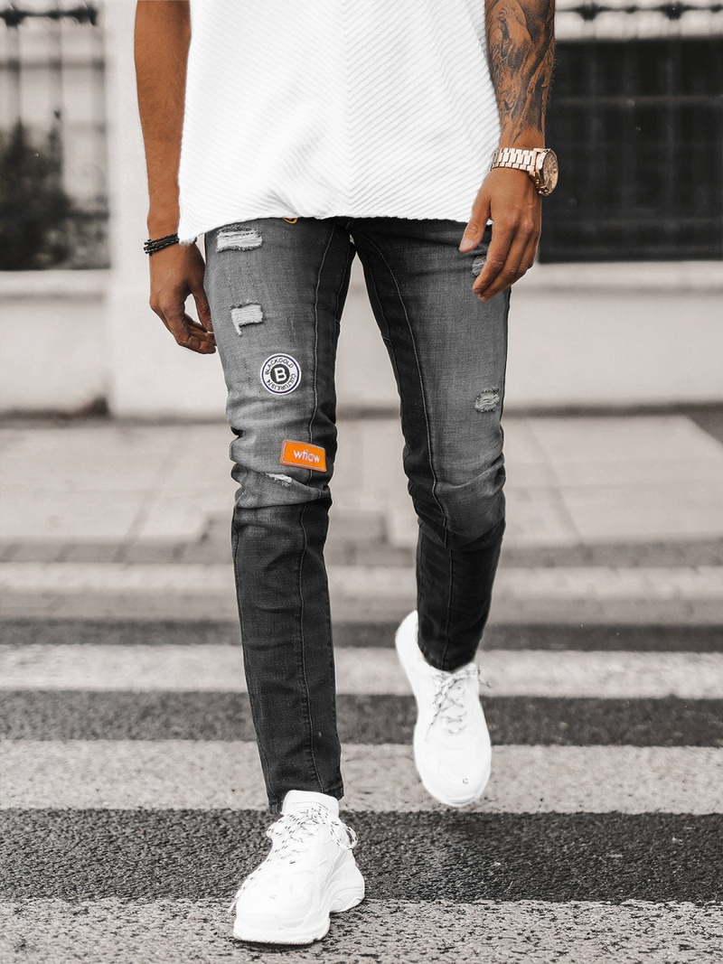 Pánské Džíny Černé OZONEE NB/MP0047NZ