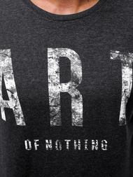 Pánské Tričko S Dlouhým Rukávem Grafitový OZONEE O/1292Z