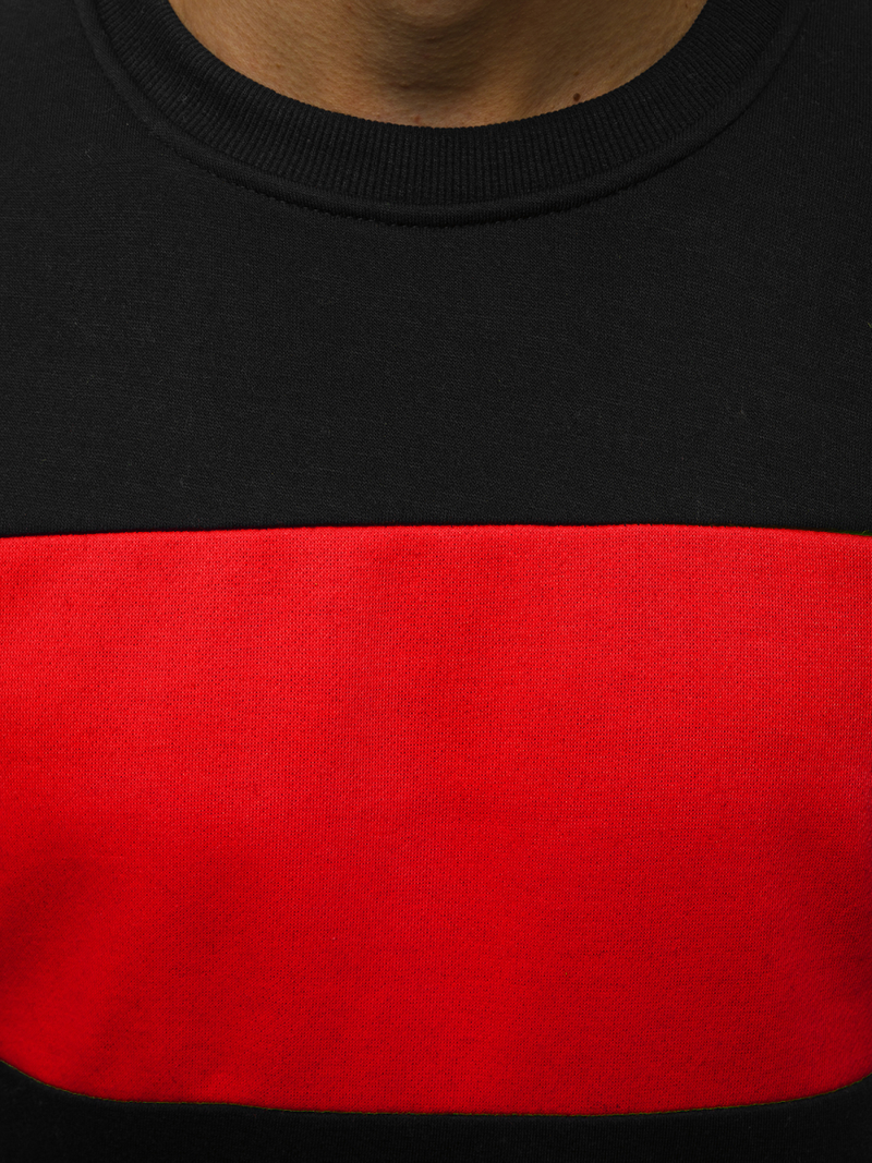 Pánská Mikina Černo-Červená OZONEE JS/2010