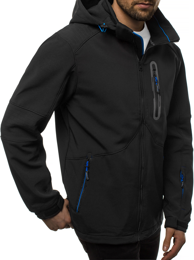 Pánská Bunda Softshell Černo-Modrá OZONEE GE/12263Z