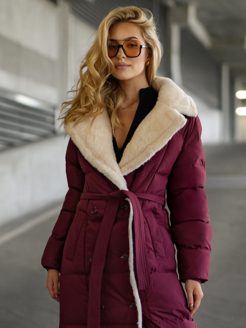 Dámská Bunda Vínový OZONEE JS/16M9168/06