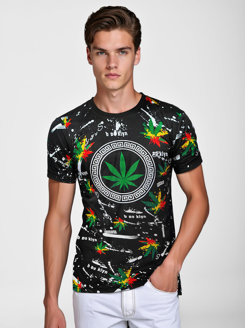 Pánské Tričko Černé OZONEE O/T131/3Z