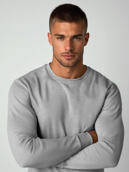 Pánská Mikina Šedá OZONEE JS/2001-10Z