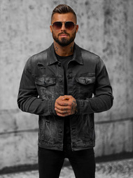 Pánská Džínová Bunda Černá OZONEE NB/MJ506NZ