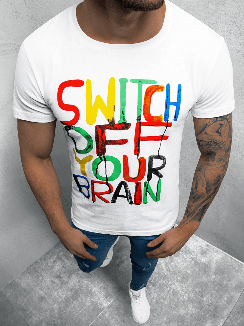 Pánské Tričko Bílé OZONEE O/1181