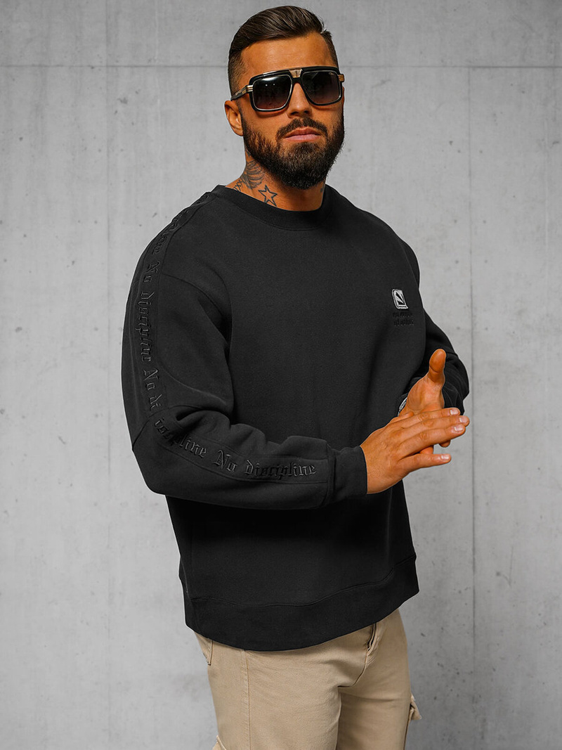 Mikina Černá OZONEE O/SWE23049Z