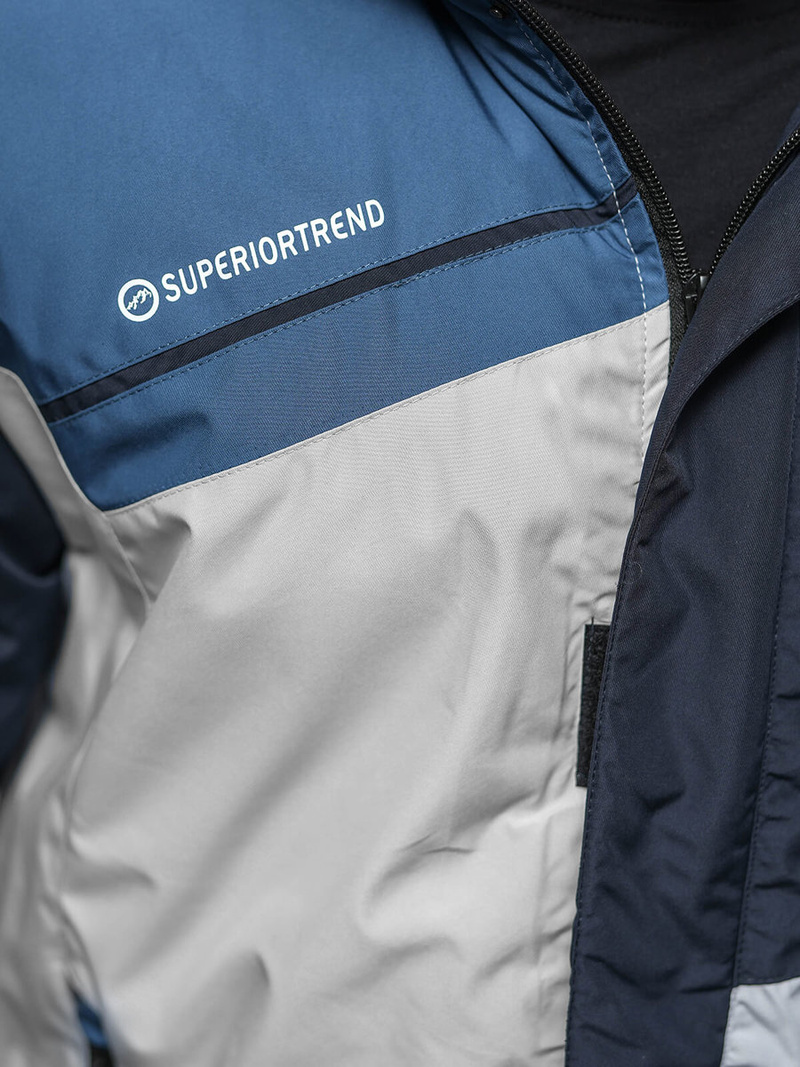 Pánská Bunda Šedo-Námořnická Modřá OZONEE JS/M35/92