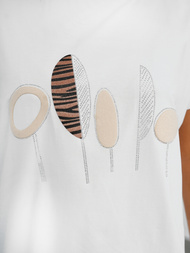 Dámské Tričko Bílé OZONEE JS/95T2566/1