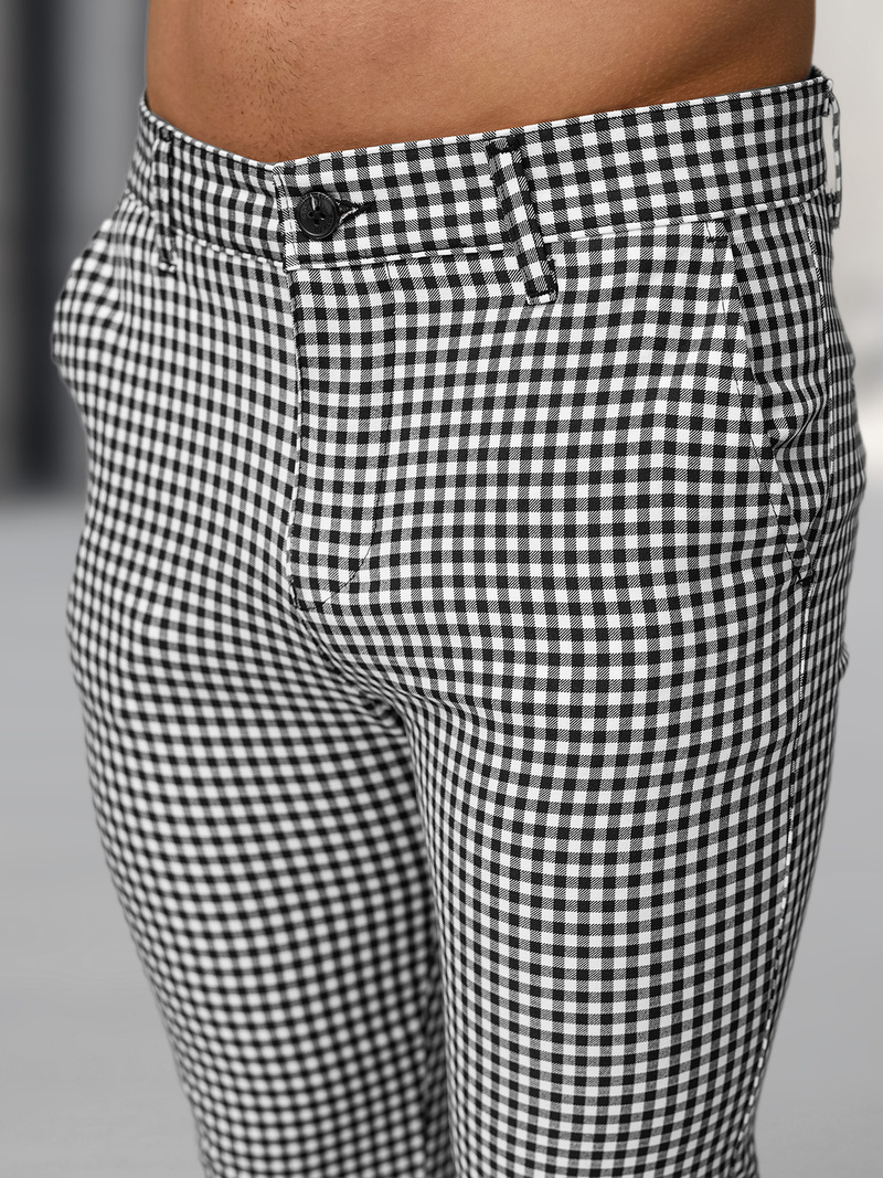 Pánské Kalhoty Černobílé OZONEE DJ/5531Z