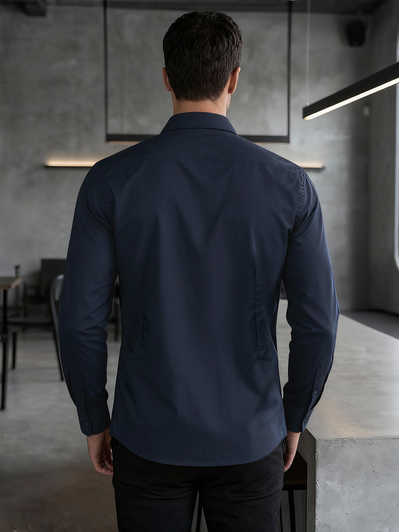 Pánská Košile Námořnická Modřá OZONEE V/V188Z