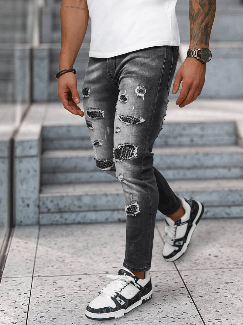 Pánské Džíny Černé OZONEE NB/MP0152N