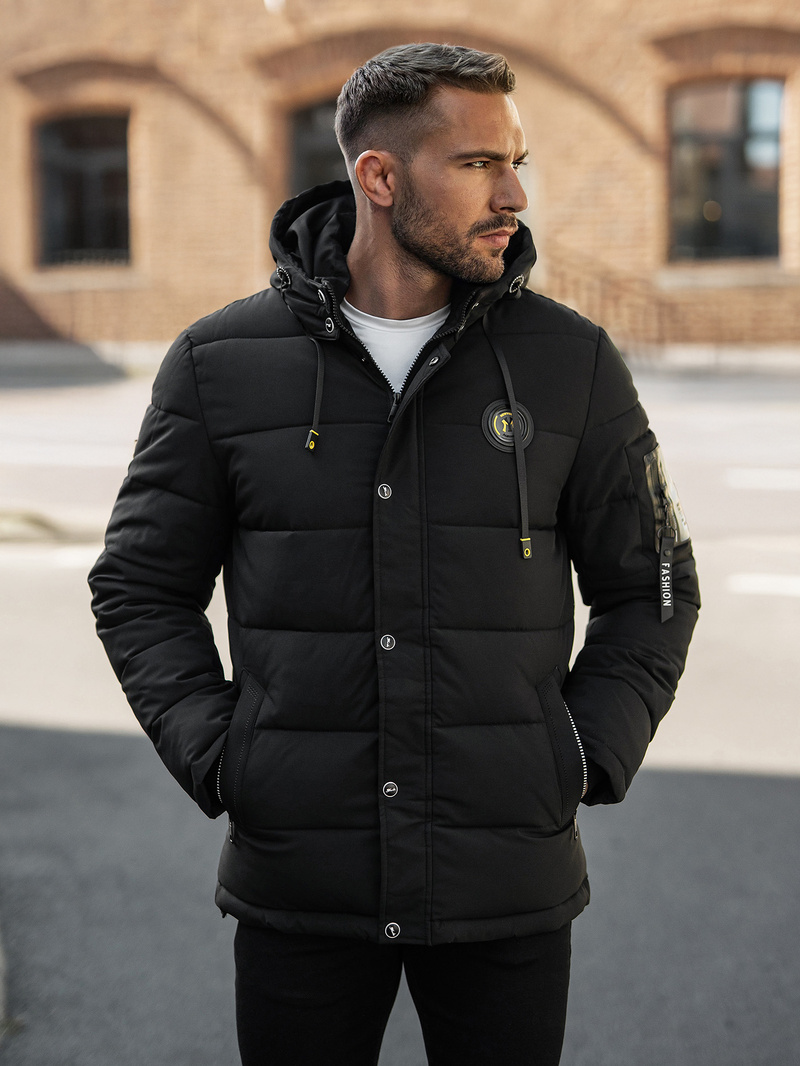 Pánská Bunda Černá OZONEE JS/57M7503/392Z