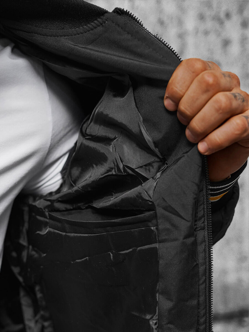 Pánská Bunda Černá OZONEE JS/84M3026/392