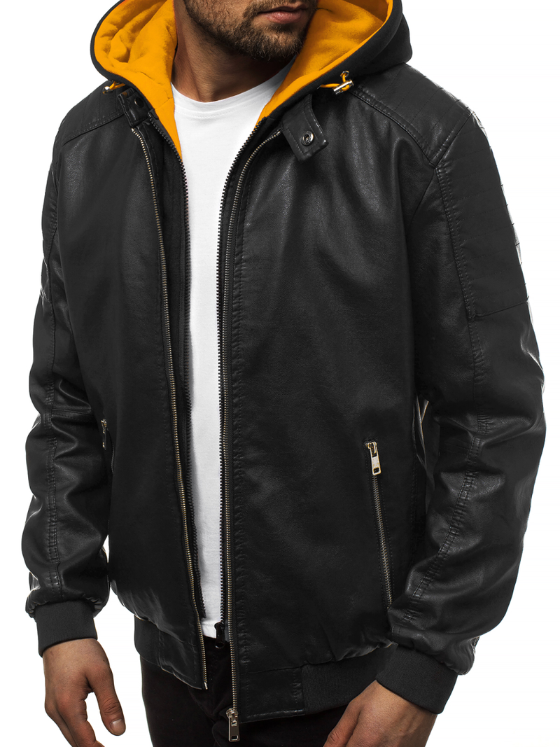 Pánská Bunda černo-žlutá OZONEE N/6132