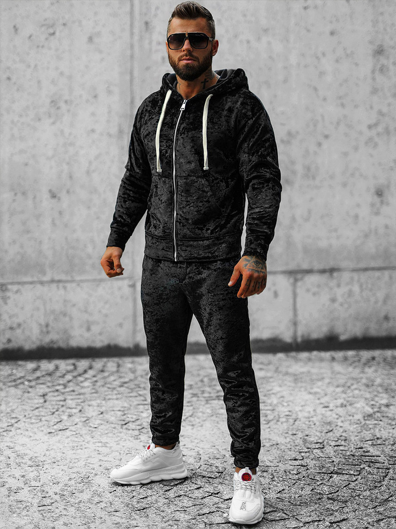 Pánská Tepláková Souprava Černá OZONEE O/D8123/9153