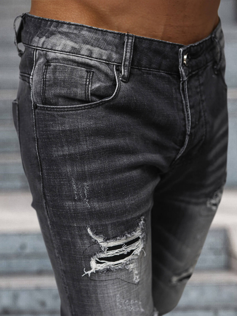 Pánské Džíny Černé OZONEE NB/MP0075N