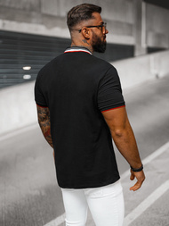 Pánské Polo Tričko Černé OZONEE O/DA719