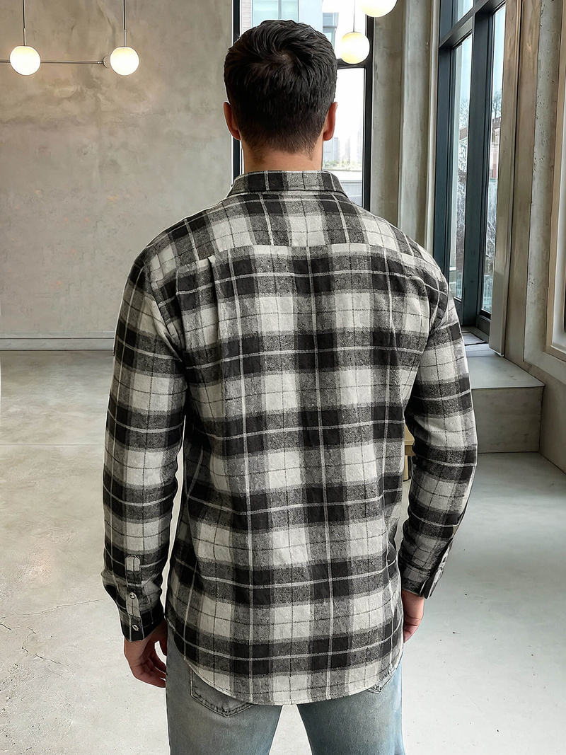 Pánská Košile Šedé OZONEE V/V172Z