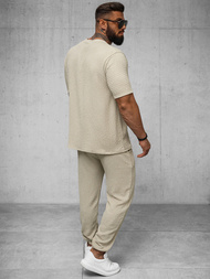 Pánské Tričko Béžový OZONEE O/Y960T