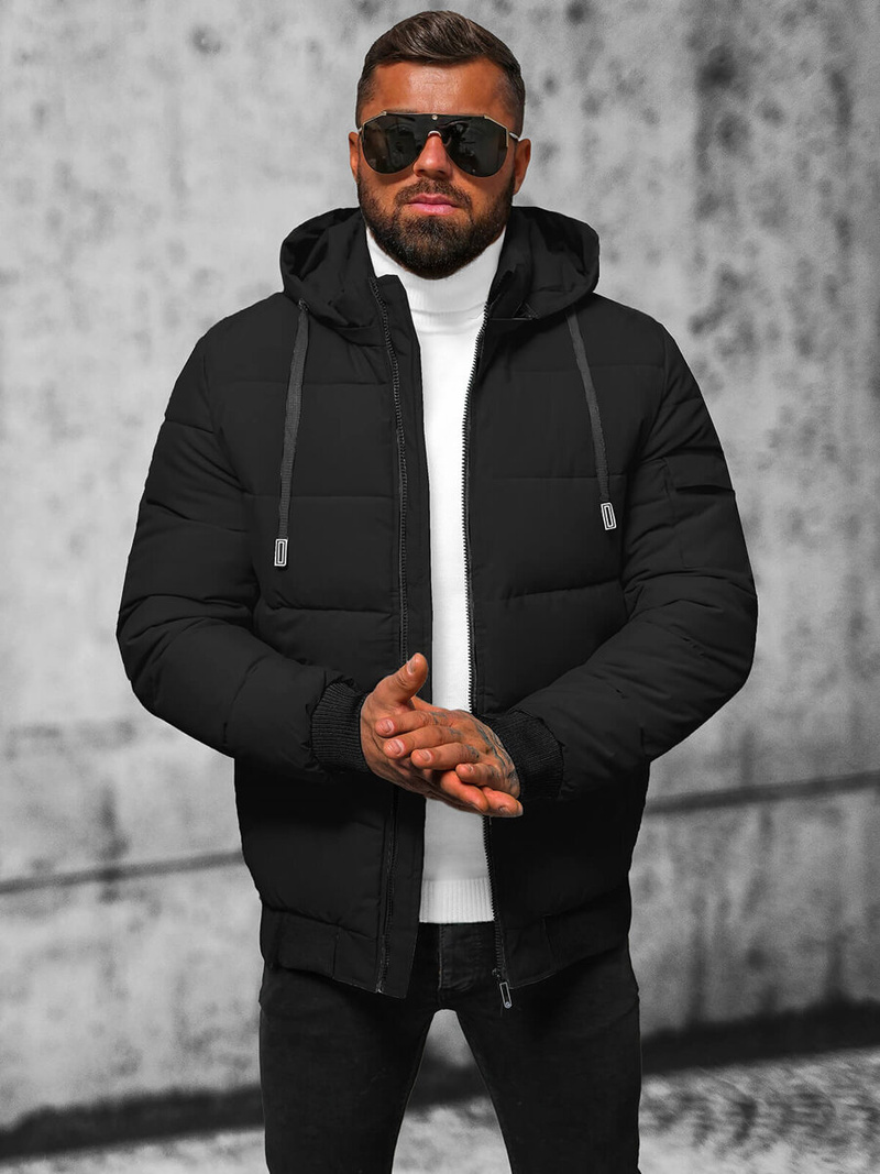 Pánská Bunda Černá OZONEE JS/31M5006