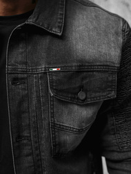 Pánská Džínová Bunda Černá OZONEE NB/MJ521N