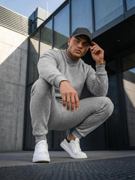 Pánská Tepláková Souprava šedá OZONEE JS/68C10380/2Z