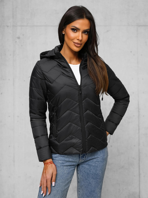 Dámská Bunda Černá OZONEE JS/16M9232/392