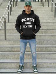 Pánská Mikina Černá OZONEE JS/8B1767/3Z