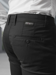 Pánské Chino Kalhoty Černé OZONEE V/6545