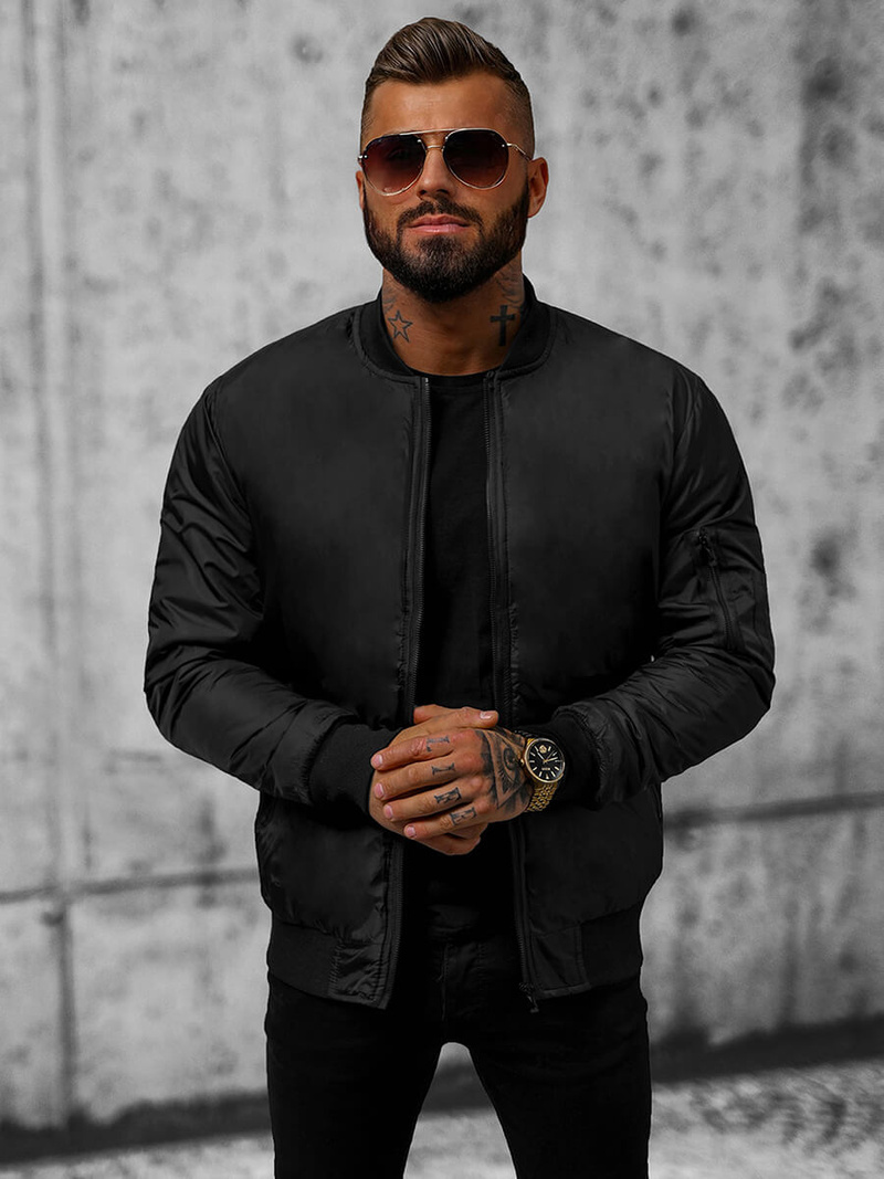 Pánská Bunda Černá OZONEE JS/AK95Z