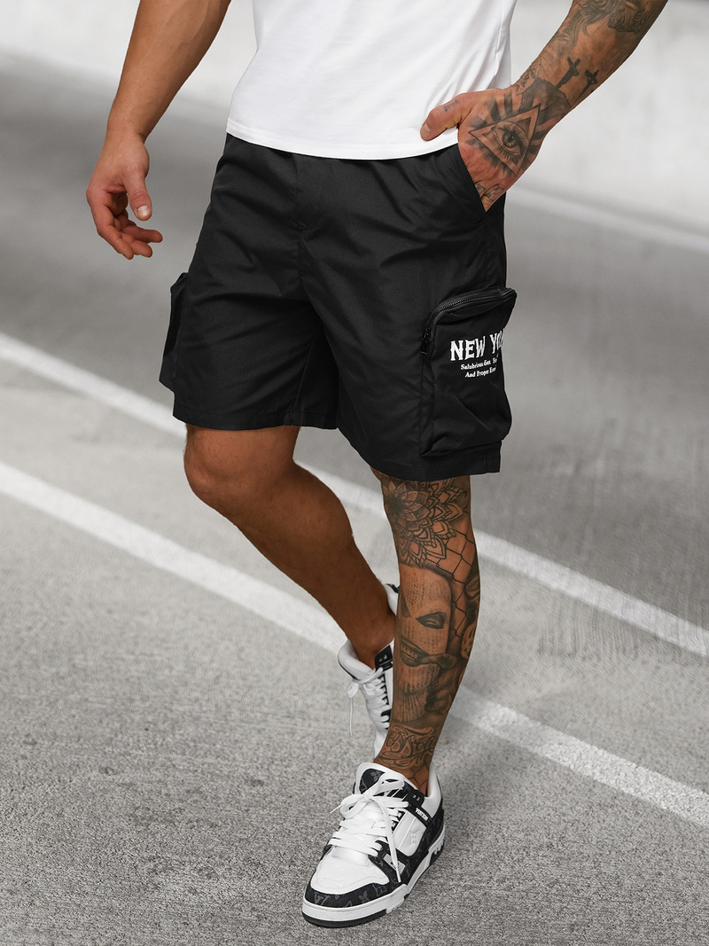 Pánské kraťasy černé OZONEE JS/27K6539/3