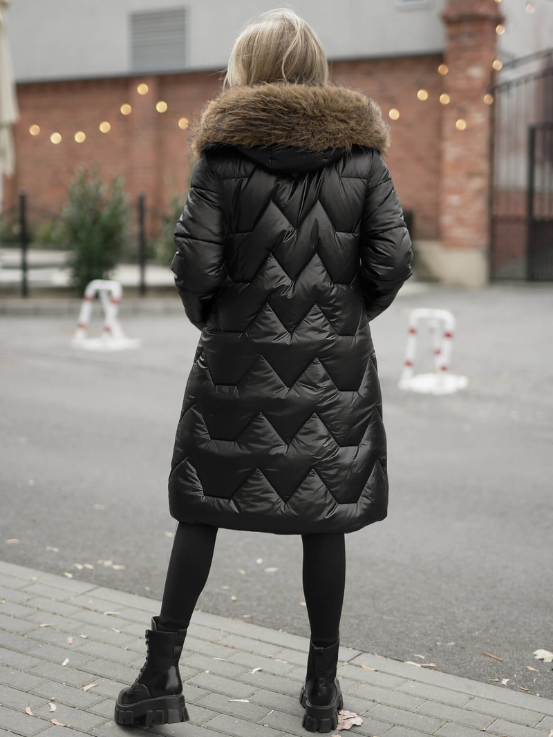 Dámská Zimní Bunda Černá OZONEE O/5M3229/392Z