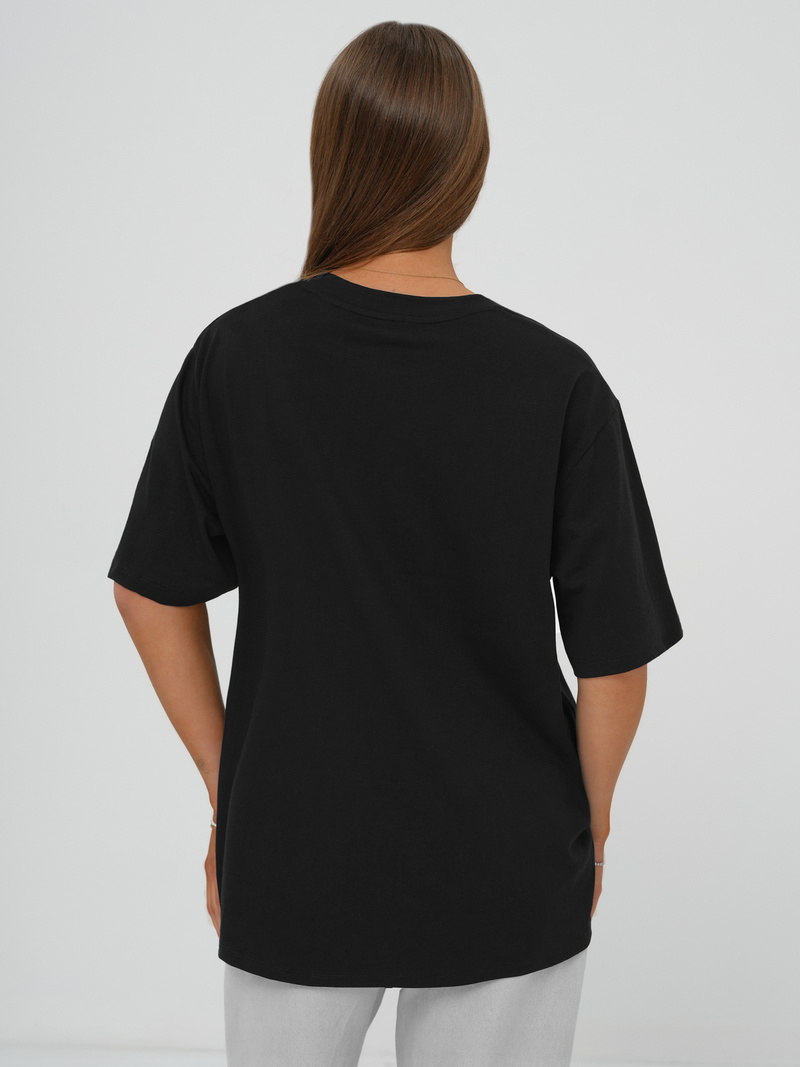 Dámské Tričko Černé OZONEE DJ77423