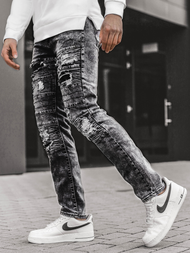 Pánské Džíny Grafitové OZONEE V/19194