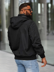 Pánská Oboustranná Bunda Černá OZONEE JS/16M9207/392