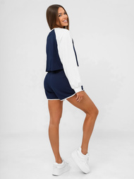 Dámská dvoudílná tepláková souprava námořnické modrá-bílé OZONEE JS/M58631AB