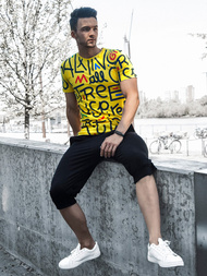 Pánské Tričko Žluté OZONEE MR/21518