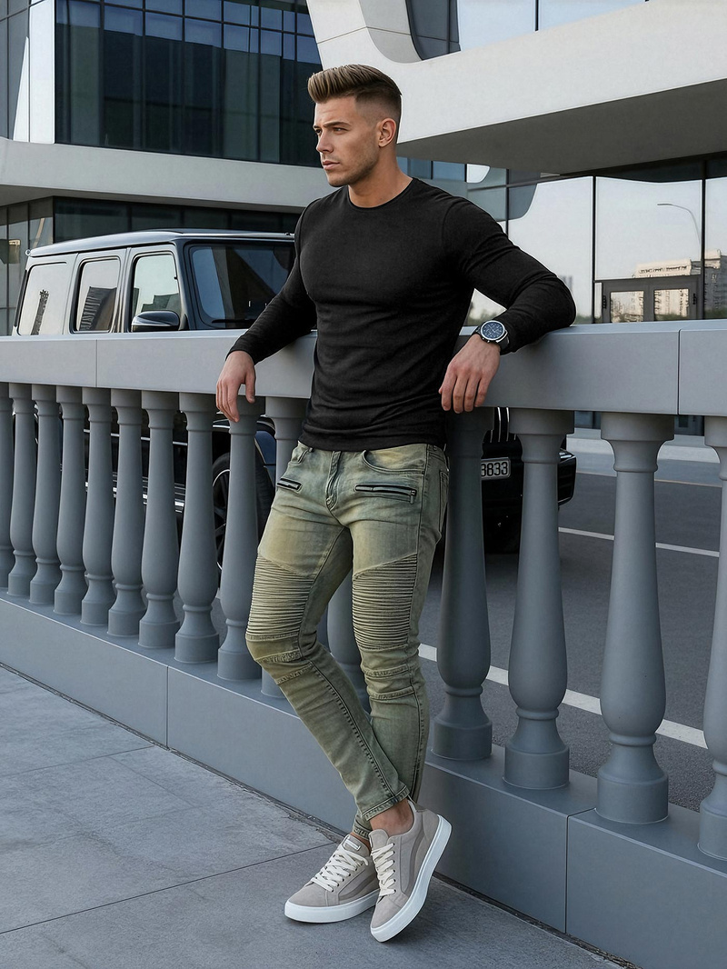 Pánské Džíny Modré OZONEE O/EM8951Z