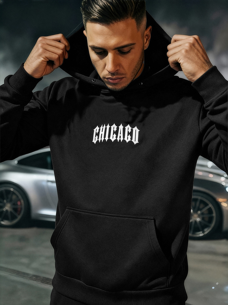 Pánská Mikina Černá OZONEE JS/21B1903/3