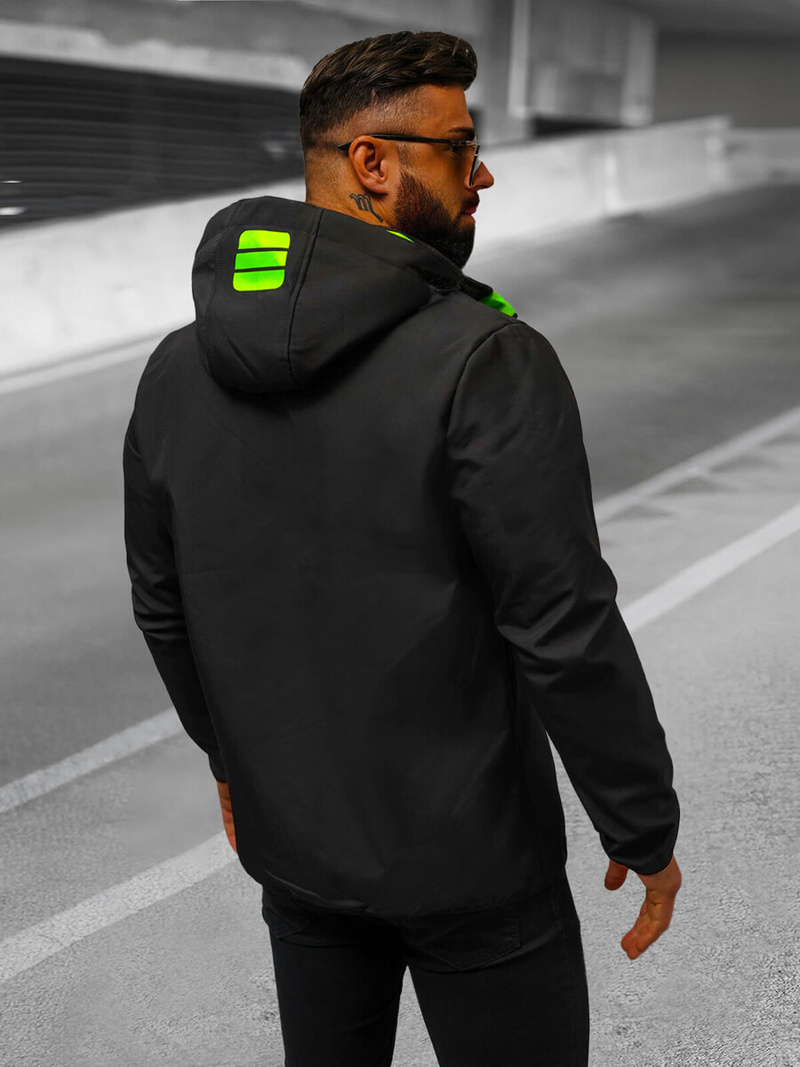 Pánská softshellová Bunda Černo-Zelená OZONEE JS/HH026/1A