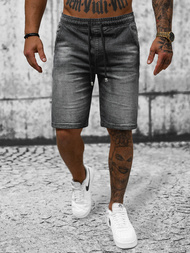 Pánské Džínové Kraťasy Černé OZONEE NB/MP0276N