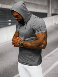 Pánské Tričko Grafitové OZONEE JS/8T89/5