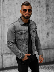 Pánská Džínová Bunda Grafitová OZONEE T/90022Z