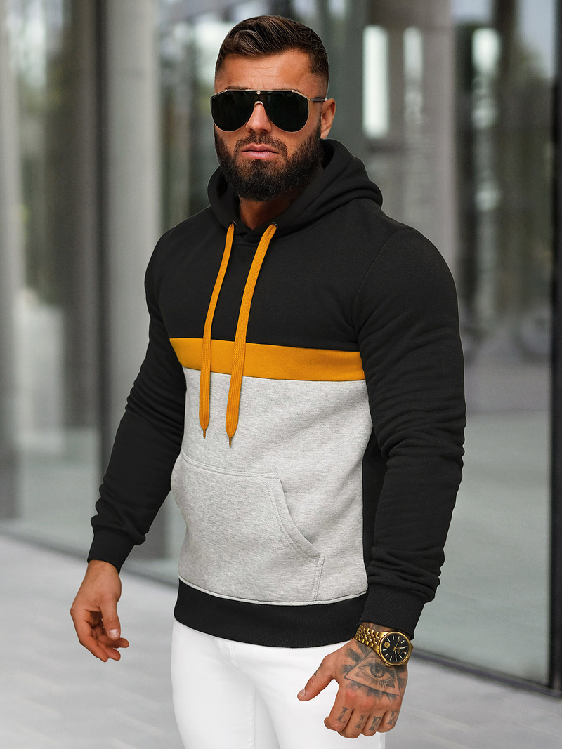 Pánská Mikina Černá OZONEE JS/8B1319/3