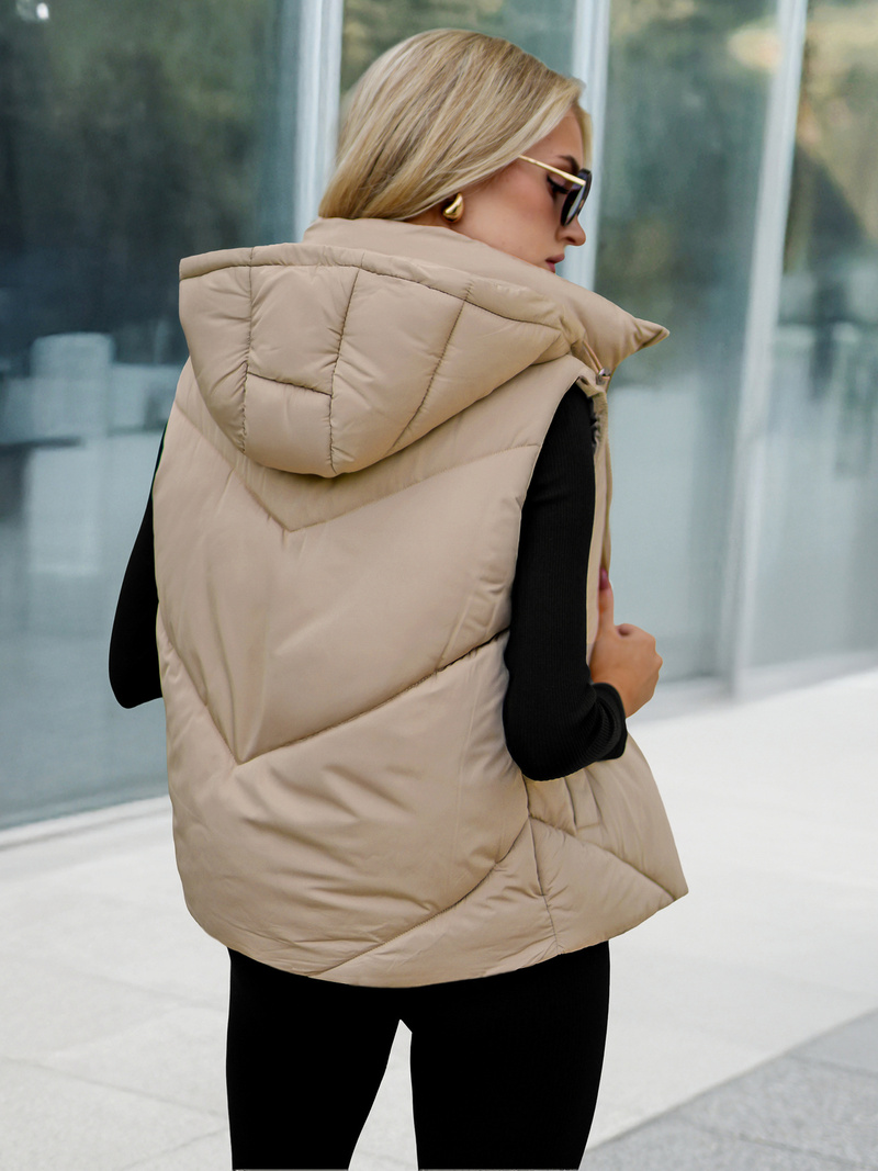 Dámská Vesta Béžová OZONEE JS/16M9291/62